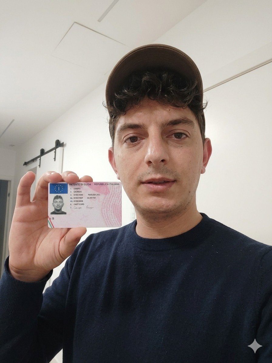 Cliente avec son permis